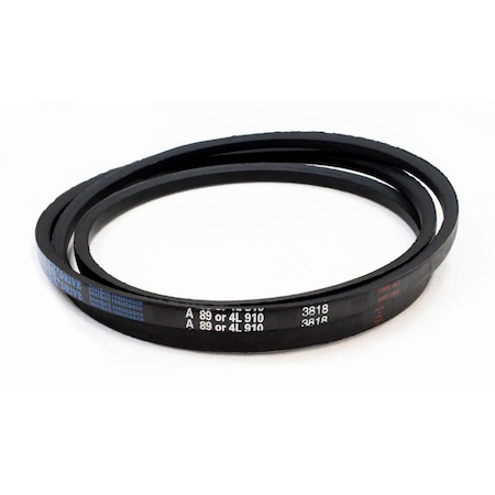 D&D A89/4L910 Classical V-Belt, 91 in Outside Length, 1/2 in Top Width, 1 Ribs A89/4L910